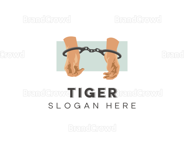 Prison Inmate Handcuffs Logo