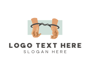 Suspect - Prison Inmate Handcuffs logo design