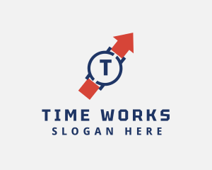 Time - Arrow Wristwatch Time logo design