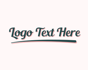 Lettering - Sports Fashion Cursive logo design