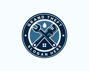 Emblem - House Plumbing Tools logo design