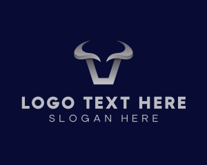 Metallic - Metallic Bull Horns logo design