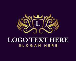 Luxury Crown Shield logo design