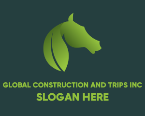 Pony - Leaf Horse Wildlife logo design