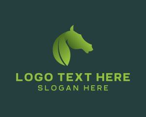 Gallop - Leaf Horse Wildlife logo design