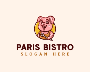 Pig Barbeque Fork logo design