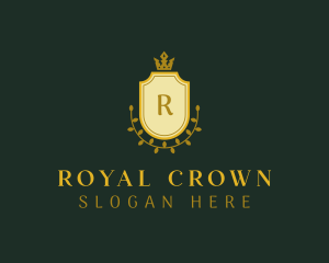 Royal Shield Wreath logo design