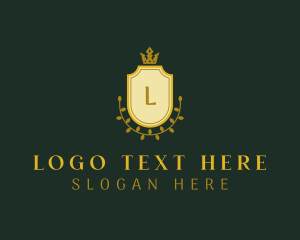 Royal - Royal Shield Wreath logo design