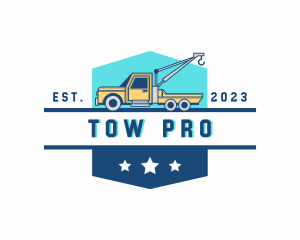 Tow - Industrial Tow Truck logo design