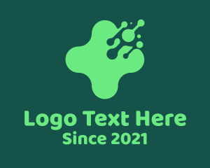 Toxic - Green Virus Slime logo design