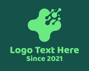 Microbe - Green Virus Slime logo design