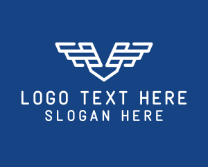 White - Automobile Mechanical Wing logo design