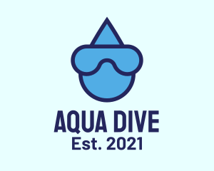 Diving - Water Droplet Diving logo design