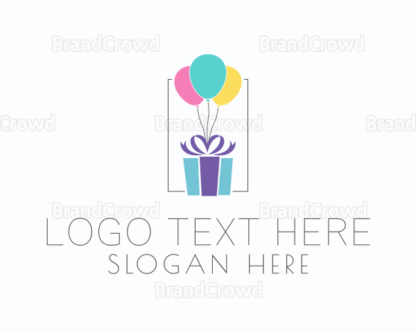 Present Gift Balloon Logo