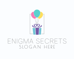 Present Gift Balloon logo design