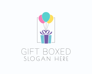 Present - Present Gift Balloon logo design