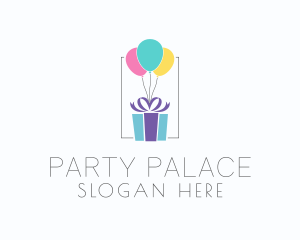 Present Gift Balloon logo design