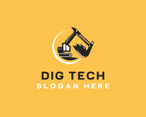 Excavator Construction Equipment  logo design