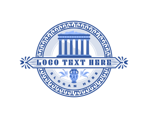 Landmark - Greek Historical Landmark logo design