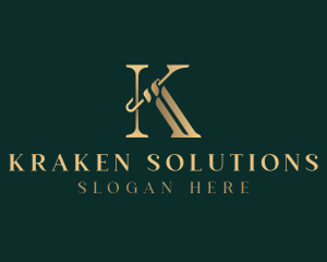 Golden Elegant Boutique logo design