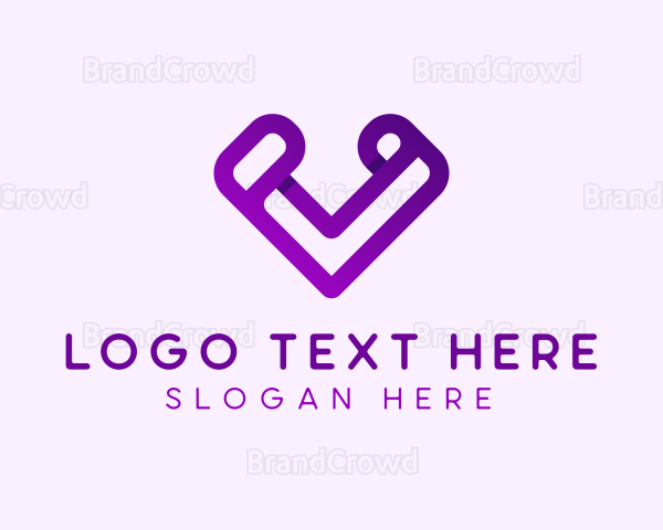 Startup Creative Brand Letter V Logo