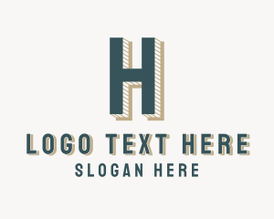 Lettermark - Creative Retro Letter H logo design