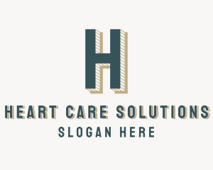 Creative Retro Letter H logo design