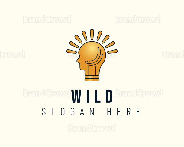 Human Head Bulb Logo