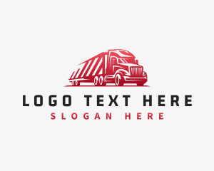 Trailer Truck Logistics Logo