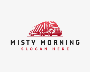 Trailer Truck Logistics Logo