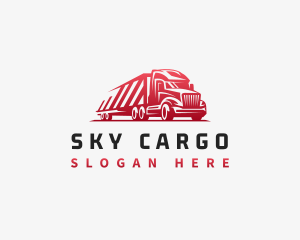 Trailer Truck Logistics logo design