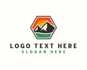 Peak - Mountain Valley Outdoor logo design