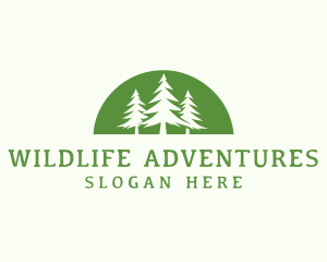 Forest Campsite Hiking logo design