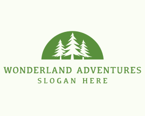 Forest Campsite Hiking logo design