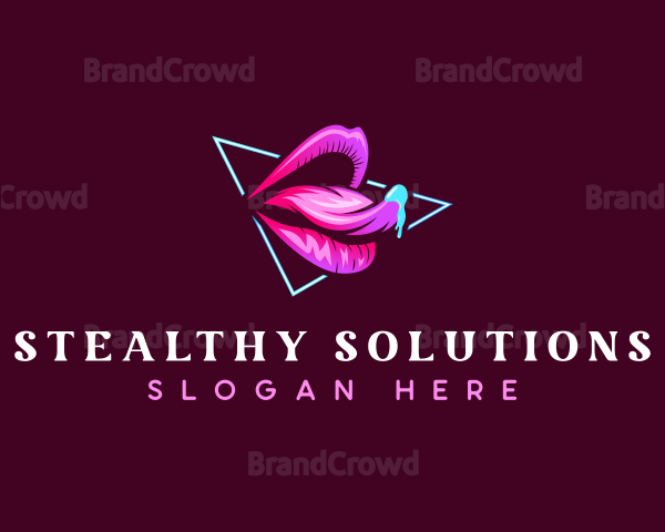 Seductive Woman Lips Logo