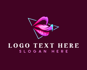 Fetish - Seductive Woman Lips logo design