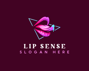 Seductive Woman Lips logo design