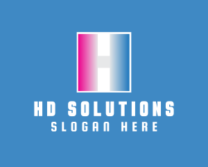 Gradient Letter H Company  logo design