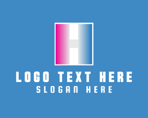 Twitter - Gradient Letter H Company logo design