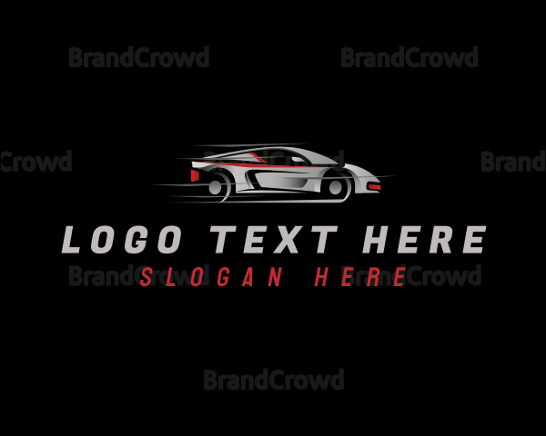 Drag Racing Sedan Vehicle Logo