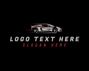 Road Trip - Drag Racing Sedan Vehicle logo design