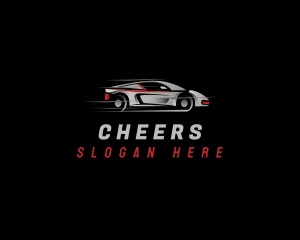 Motorsport - Drag Racing Sedan Vehicle logo design