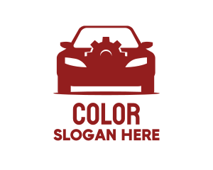 Car Bodyshop - Red Car Gear logo design