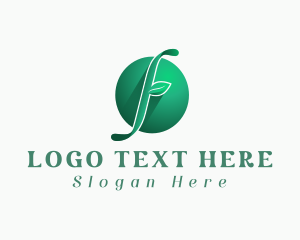 Leaf - Natural Leaf Letter F logo design