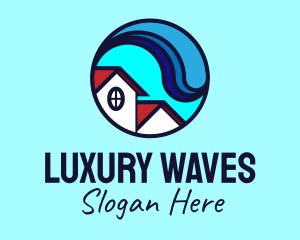 Wave House Plumbing logo design