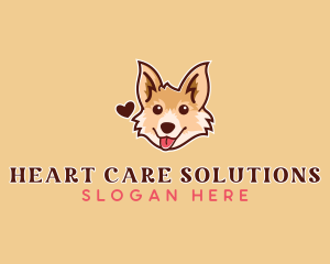 Corgi Dog Veterinary logo design