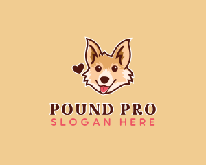 Pound - Corgi Dog Veterinary logo design