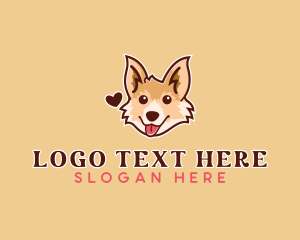 Love - Corgi Dog Veterinary logo design