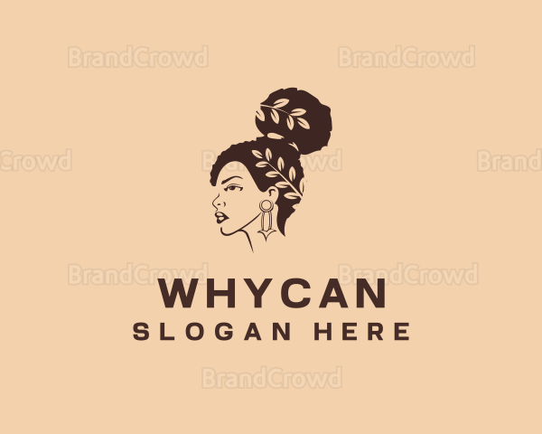 Afro Hair Woman Logo