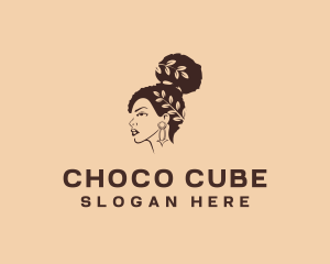 Afro Hair Woman  Logo
